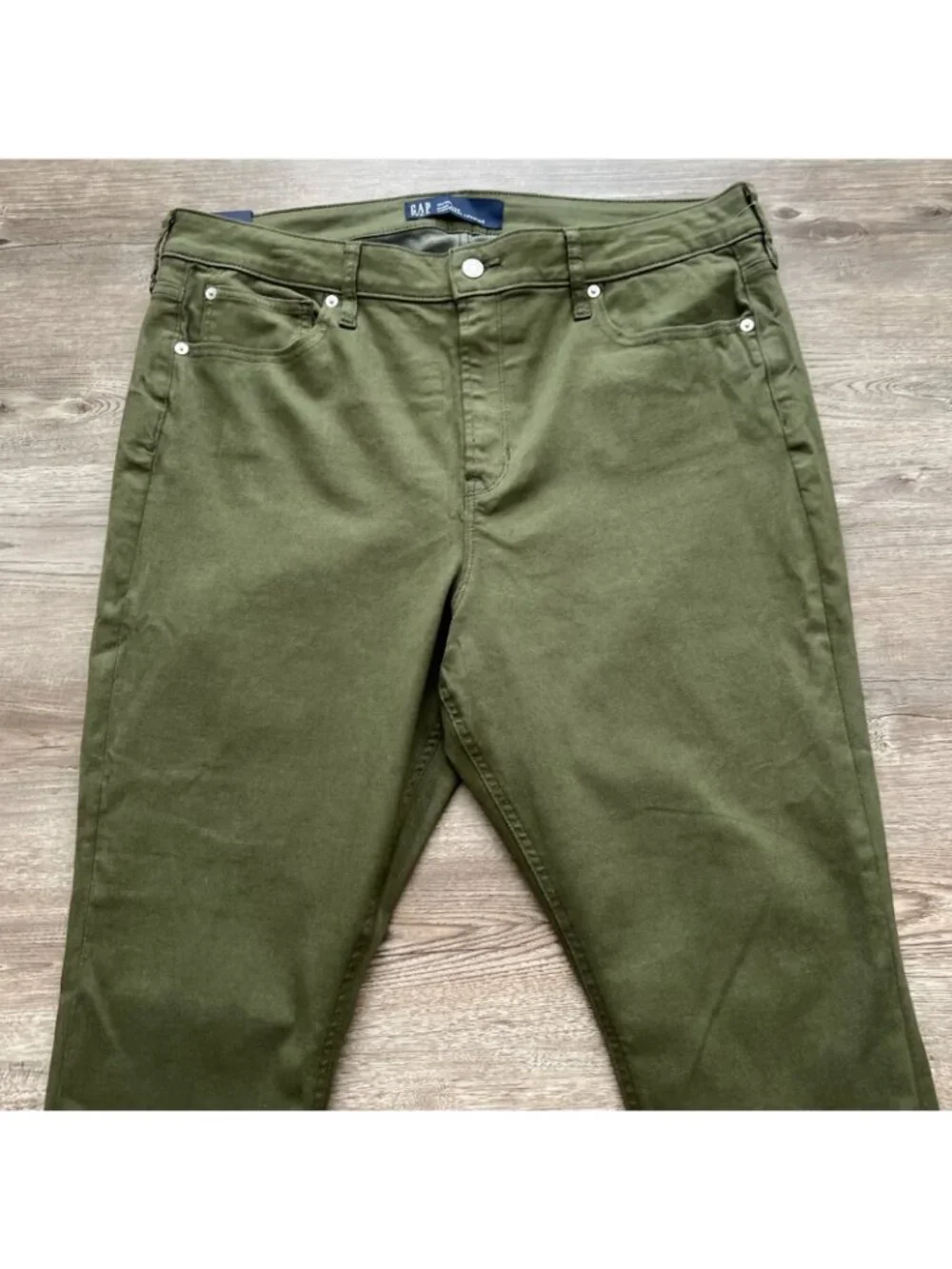 Gap High Rise Jegging Womens 20 Short Green Full Length NWT - Picture 2 of 16